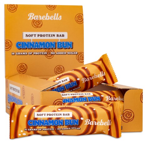 Miniatyrbild Barebells Soft Protein Bar, Cinnamon Bun, 12-pack