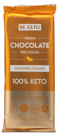 Miniatyrbild BeKeto KETO Chocolate, Sunshine Orange, 80 g