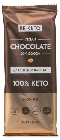 Miniatyrbild BeKeto KETO Chocolate, Caramelized Hazelnut, 80 g