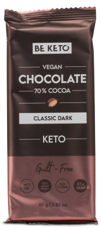Miniatyrbild BeKeto KETO Chocolate, Original Dark, 80 g