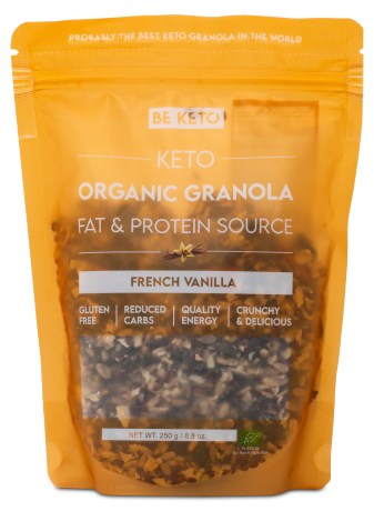 Miniatyrbild BeKeto KETO Organic Granola, French Vanilla, 250 g