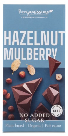 Miniatyrbild Benjamissimo Choklad Sockerfri, Rostad Hasselnt & Mullbr , 60 g