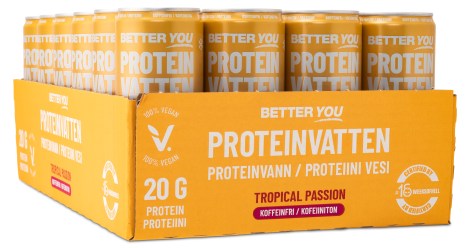 Miniatyrbild Better You Proteinvatten, Tropical Passion, 24-pack