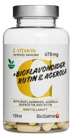 Miniatyrbild BioSalma C-vitamin 670mg + Bioflavonoider, 120 tabl