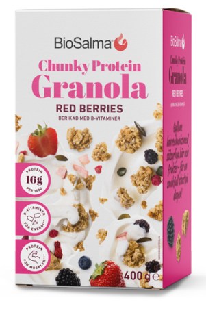 Miniatyrbild BioSalma Chunky Protein Granola, Red Berries, 400 g
