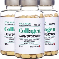 Miniatyrbild BioSalma Collagen 650 mg + Hyaluronsyra, 360 tabl