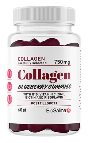 Miniatyrbild BioSalma Collagen Gummies, Blueberry, 60 Gummies