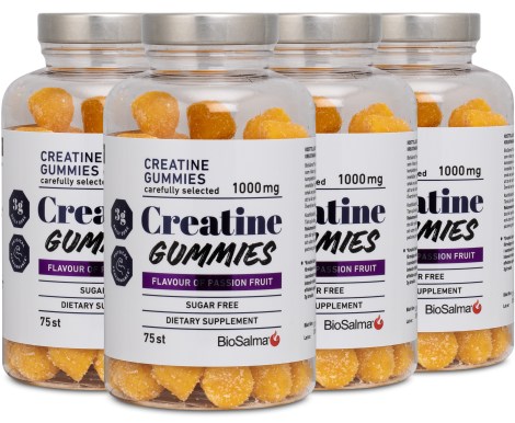 Miniatyrbild BioSalma Creatine Gummies 1000 mg, Passion Fruit, 300 Gummies