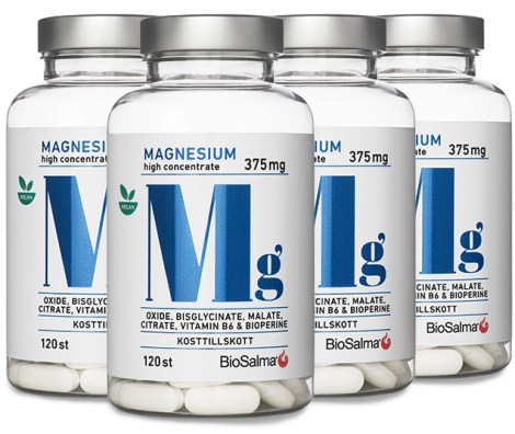 Miniatyrbild BioSalma Magnesium 375 mg, 480 tabl