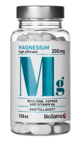 Miniatyrbild BioSalma Magnesium ZMA 200 mg, 120 tabl
