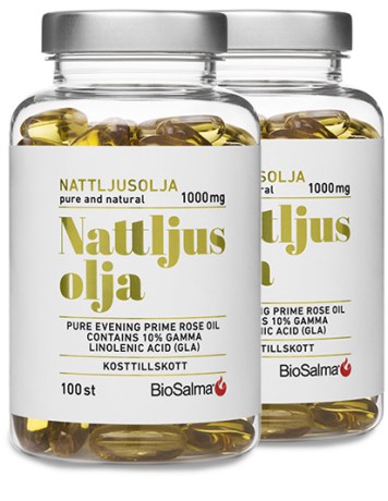 Miniatyrbild BioSalma Nattljusolja 10% GLA 1000 mg, 200 kaps