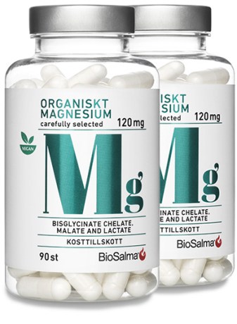 Miniatyrbild BioSalma Organiskt Magnesium 120 mg , 180 kaps