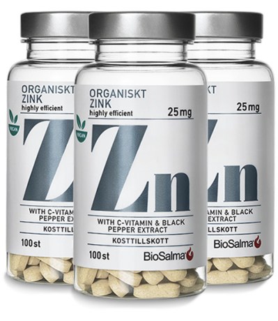 Miniatyrbild BioSalma Organiskt Zink 25mg, 300 tabl