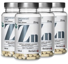 Miniatyrbild BioSalma Organiskt Zink 25mg, 400 tabl