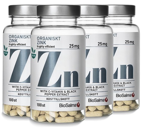 Miniatyrbild BioSalma Organiskt Zink 25mg, 400 tabl