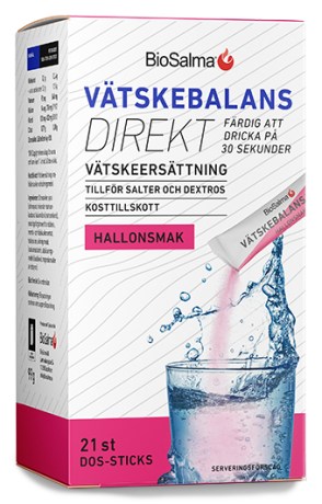 Miniatyrbild BioSalma V�tskebalans Direkt, Hallonsmak, 21 dos-sticks