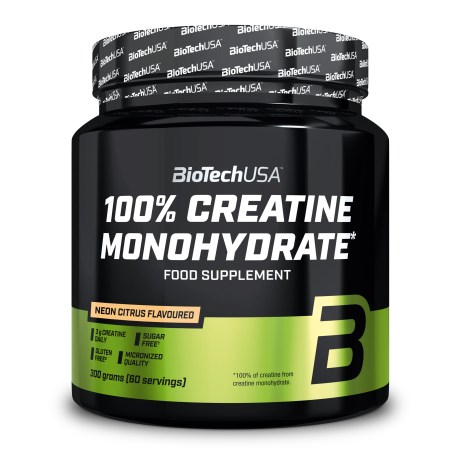 Miniatyrbild BioTechUSA 100% Creatine Monohydrate, Neon Citrus, 300 g