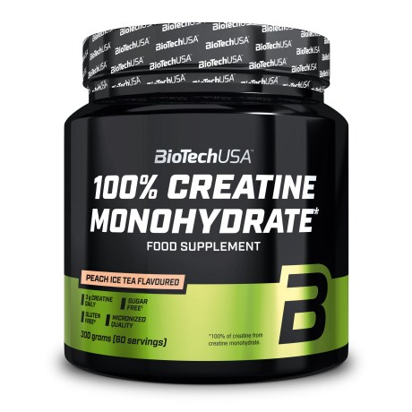 Miniatyrbild BioTechUSA 100% Creatine Monohydrate, Ice Tea Peach, 300 g