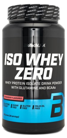 Miniatyrbild BioTechUSA Iso Whey Zero, Strawberry, 908 g