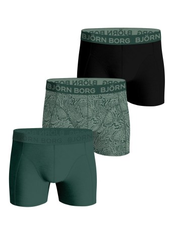 Miniatyrbild Bjrn Borg Cotton Stretch Boxer 3-pack, M, Shades of Green