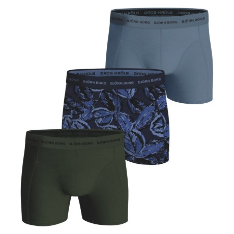 Miniatyrbild Bj�rn Borg Cotton Stretch Boxer 3-pack, S, Blue/Green