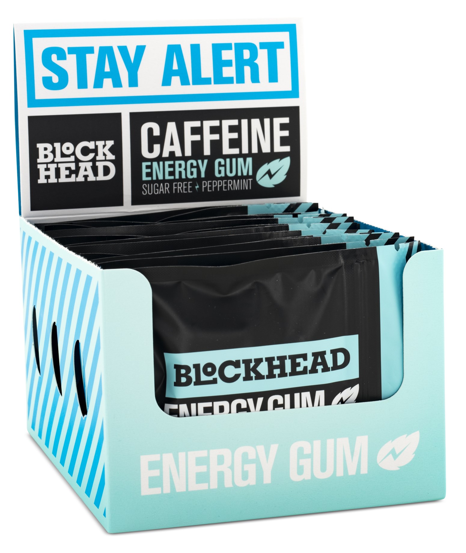 BLOCKHEAD Energy Gum Med koffein Svenskt Kosttillskott