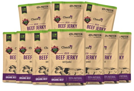 Miniatyrbild Cherky Foods Beef Jerky Eco, Teriyaki, 10-pack