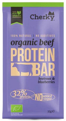 Miniatyrbild Cherky Foods Meat Bar Beef Eco, Beetroot & Blueberry, 35 g
