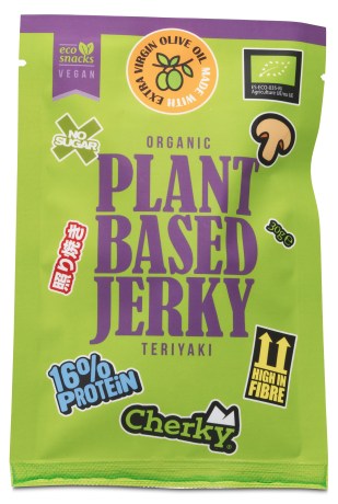 Miniatyrbild Cherky Foods Plantbased Jerky Eco, Teriyaki, 30 g