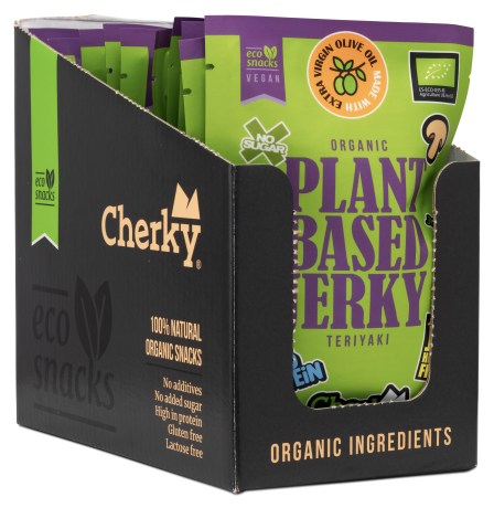 Miniatyrbild Cherky Foods Plantbased Jerky Eco, Teriyaki, 10-pack