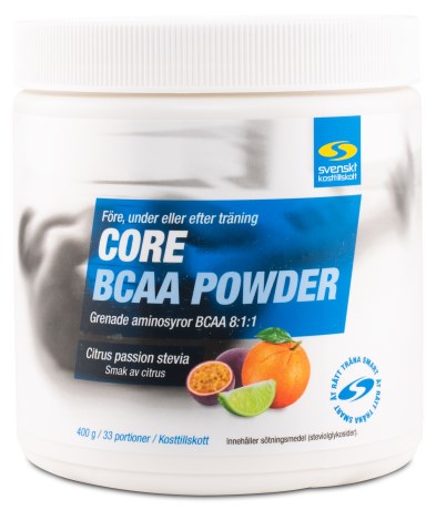 Miniatyrbild Core BCAA Powder, Citrus Passion Stevia, 400 g