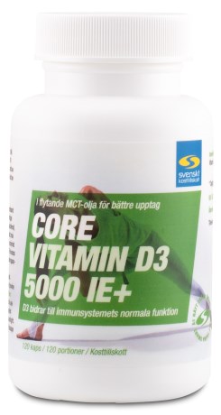 Core Vitamin D3 5000 IE+, Vitamin & Mineraltillskott - Svenskt Kosttillskott