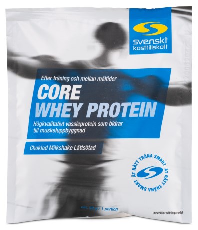 Miniatyrbild Core Whey Protein Portionspse, Choklad Milkshake Lttstad, 33 g