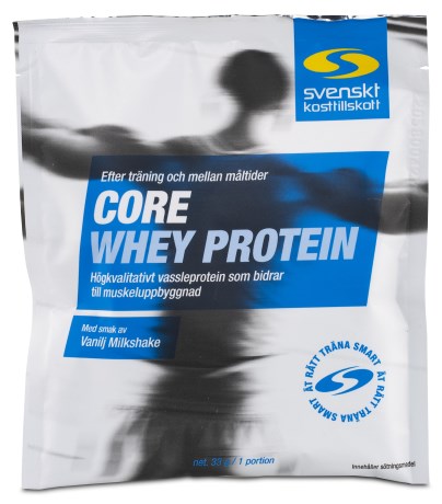 Miniatyrbild Core Whey Protein Portionspse, Vanilj Milkshake, 33 g