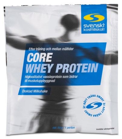 Miniatyrbild Core Whey Protein Portionspse, Choklad Milkshake, 33 g