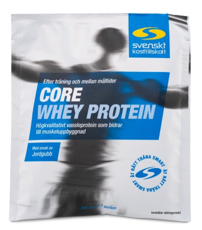Miniatyrbild Core Whey Protein Portionsp�se, Jordgubb, 33 g