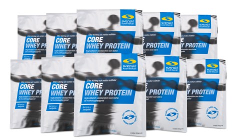 Miniatyrbild Core Whey Protein Portionsp�se, Jordgubb, 10-pack