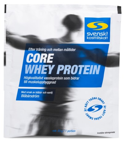 Miniatyrbild Core Whey Protein Portionsp�se, Bl�b�rsdr�m, 33 g