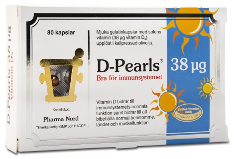 Pharma Nord D-Pearls Vitamin D3 38 mcg, Kosttillskott - Pharma Nord