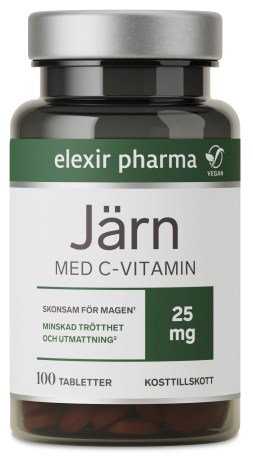 Miniatyrbild Elexir Pharma J�rn med C-Vitamin, 100 tabl