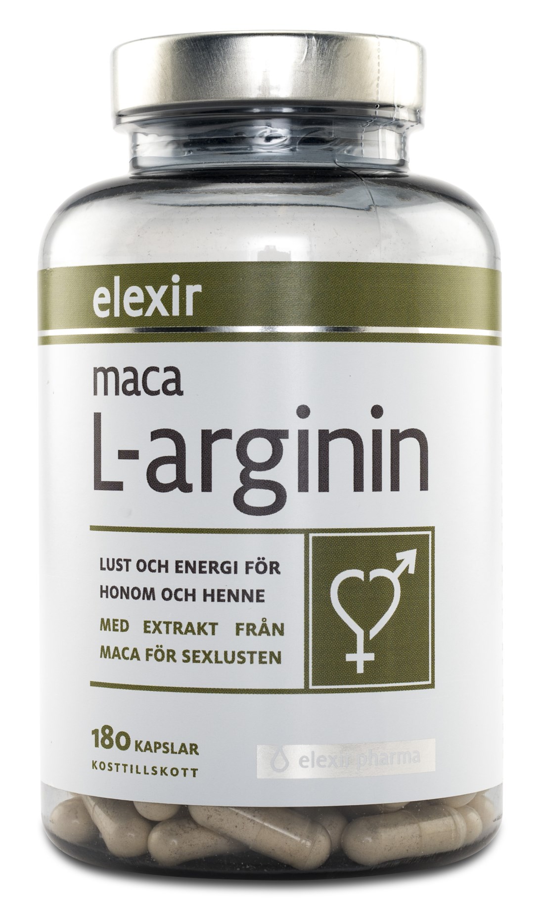H J Lusten Med Maca L Arginin Fr N Elexir Pharma Svenskt Kosttillskott