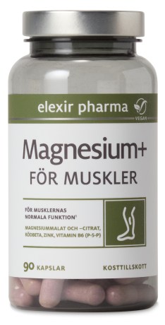 Miniatyrbild Elexir Pharma Magnesium+ F�r muskler, 90 kaps