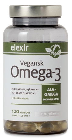 Miniatyrbild Elexir Pharma Omega-3 Vegansk, 120 kaps