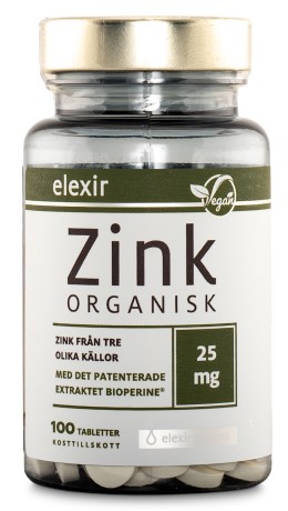 Elexir Pharma Organisk Zink, Kosttillskott - Elexir Pharma
