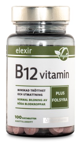 Elexir Pharma Vitamin B-12 Vegansk, Kosttillskott - Elexir Pharma