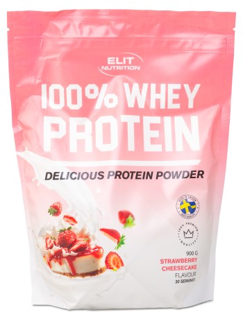 Miniatyrbild ELIT 100% Whey, Strawberry Cheesecake, 900 g