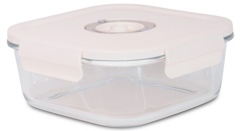 Miniatyrbild Foodecobox Vakuum Matlda i Glas Kvadrat, L, Vit