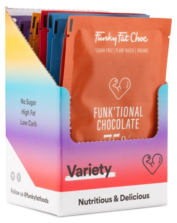 Funky Fat Foods Choklad Mix Pack 10 pack, Diet - Funky Fat Foods