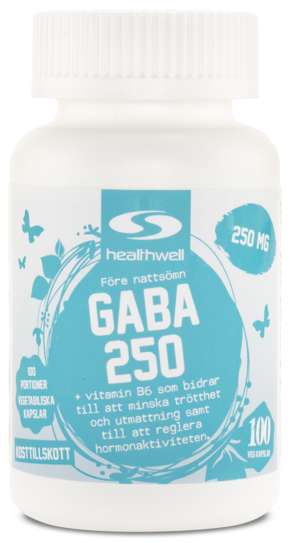 GABA 250 GABA + vitamin B6 Svenskt Kosttillskott