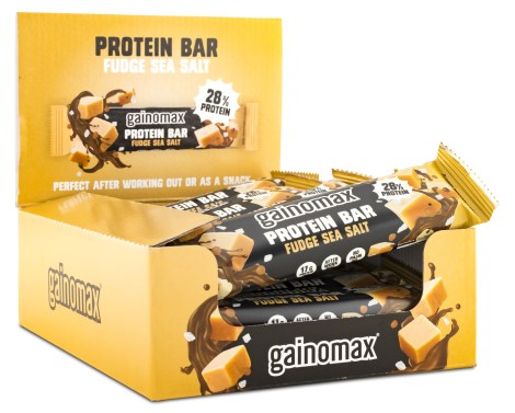 Miniatyrbild Gainomax Protein Bar, Fudge Seasalt, 15-pack